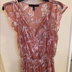 White House Black Market Floral Print MIDI Dress Size Small